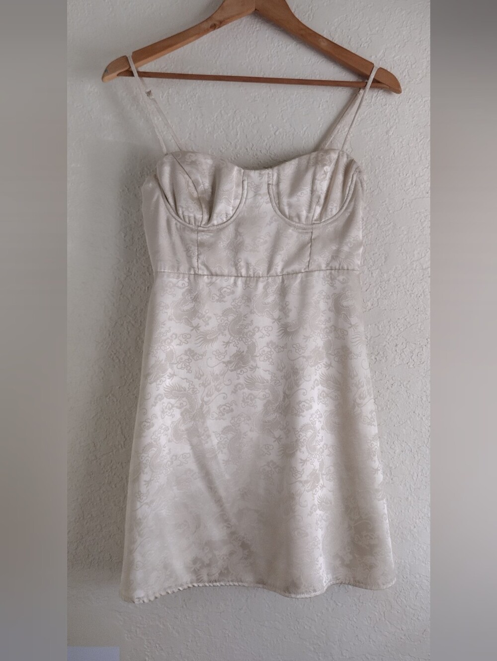 Princess Polly Ivory Jacquard Corset Mini Dress US 6 Western Festival - Picture 2 of 10